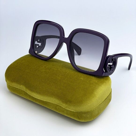 NEW Gucci GG1326S 003 Violet Grey Gradient Oversized Square Women Sunglasses - Picture 2 of 14